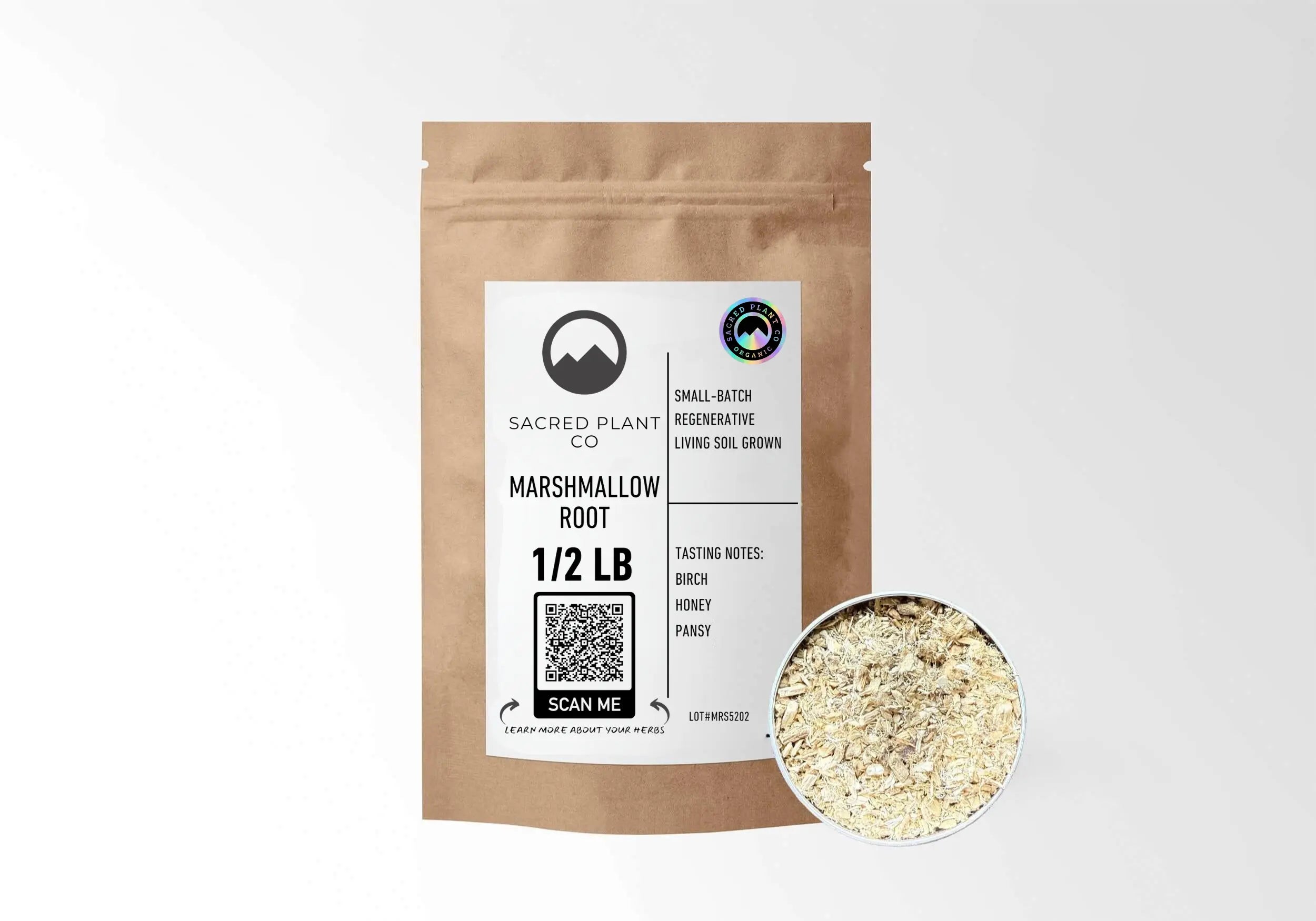 Organic Marshmallow Root, Cut & Sifted (Althaea officinalis) — Soothing Mucilage Herb for Tea & Cold Infusions | 1/2 lb to 5 lb Bulk
