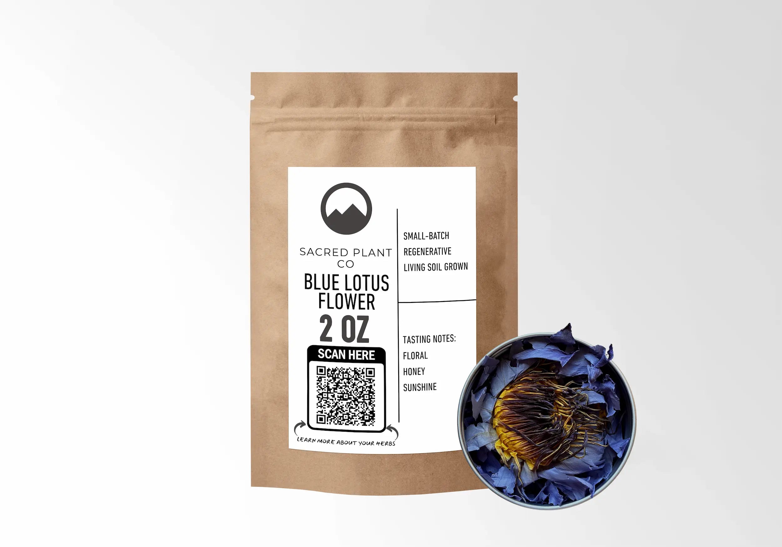 Blue Lotus Flower, Whole Dried Nymphaea Caerulea | Single-Origin, Lab-Tested