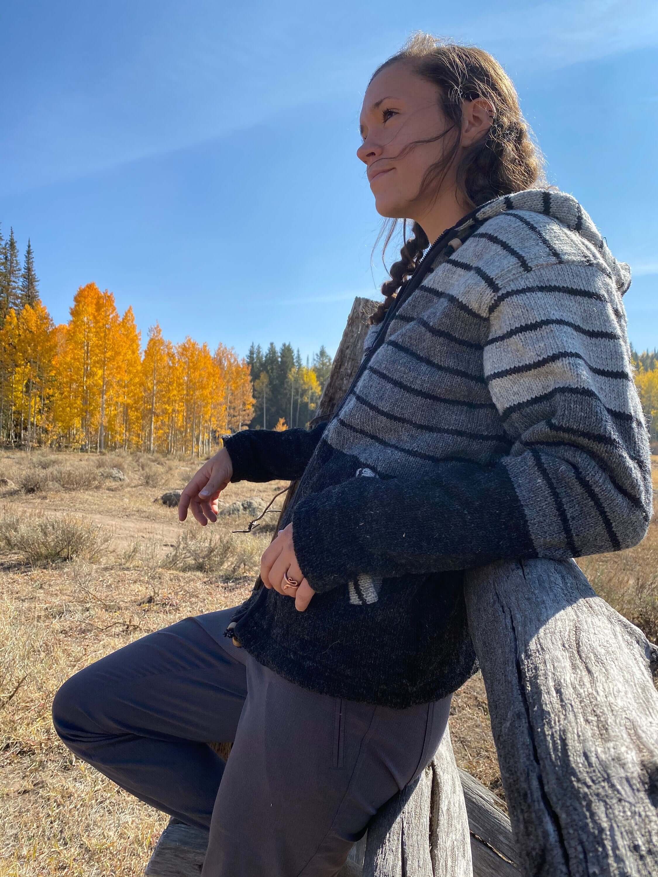 Handmade Wool Sweaters | Handmade Wool Jacket | Designed In Colorado | Made In Nepal | Fleece Lined | Winter Jacket