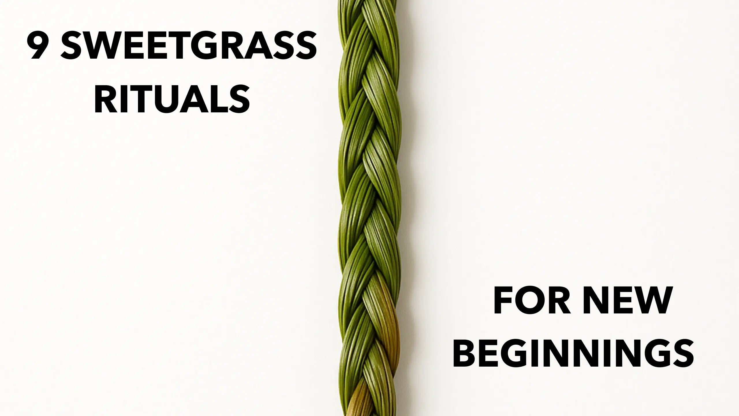 Single 18-inch Sweetgrass braid on a light background, ready for welcoming rituals.