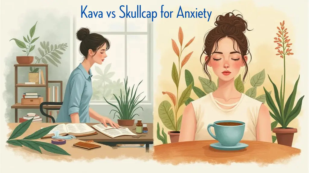 Kava vs Skullcap for Anxiety Hero Image Art