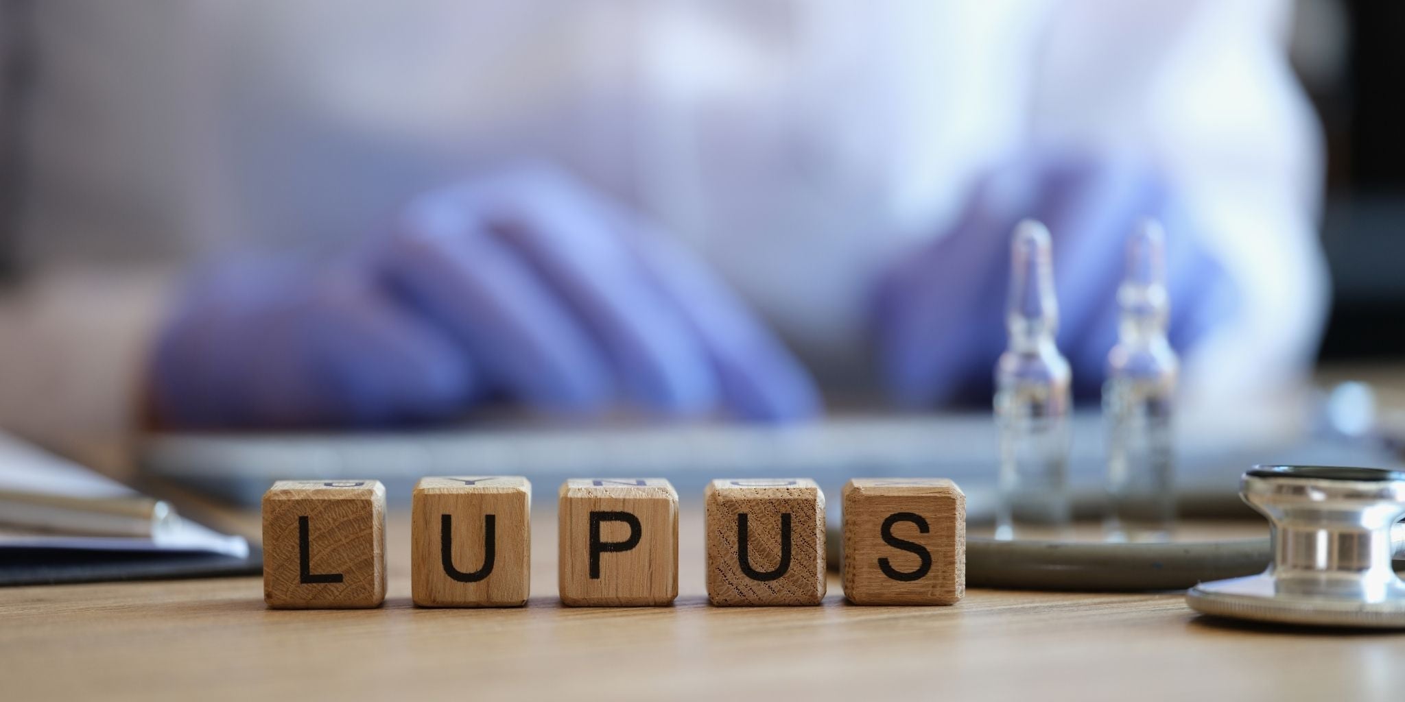 This image captures the concept of lupus awareness and its association with medical care.