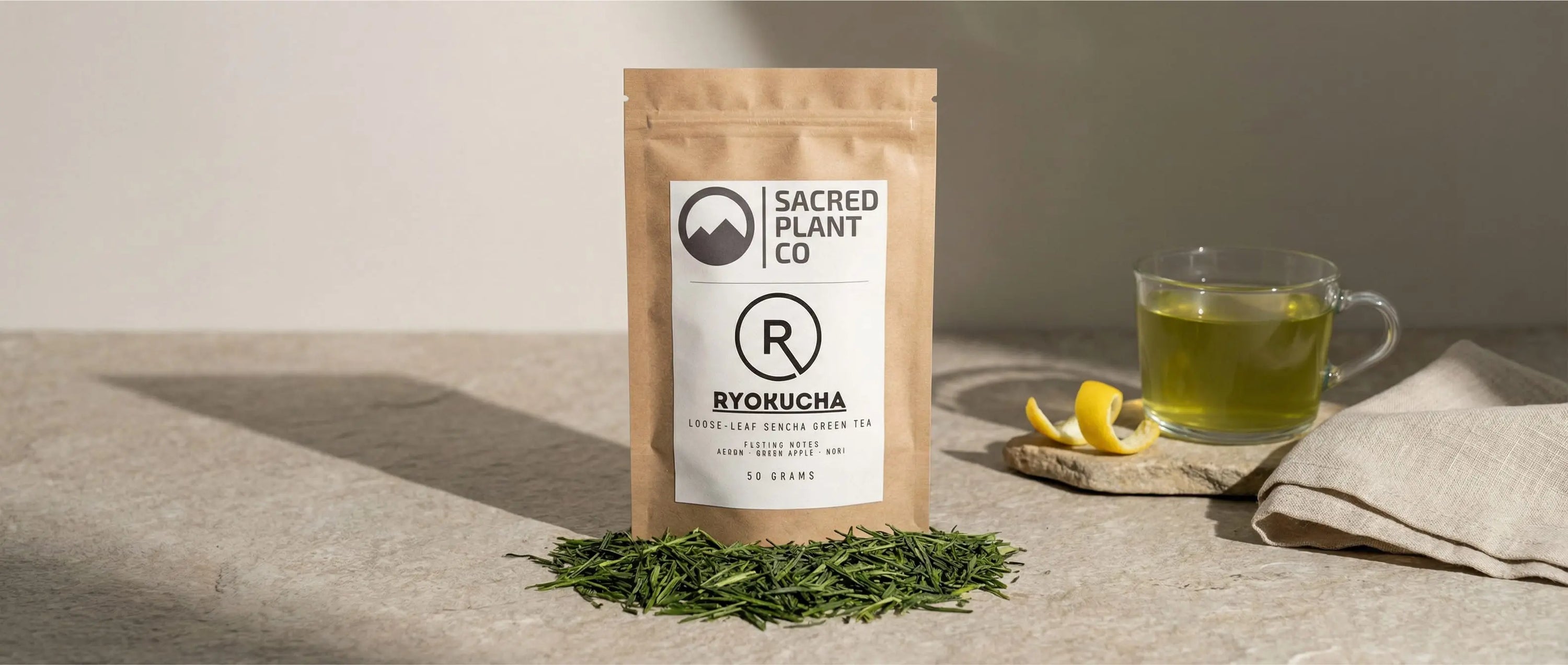 Minimalist infographic showing a 21-day liver reset protocol with Sacred Plant Co Ryokucha green tea, five traditional liver herbs, and detox pathway icons.