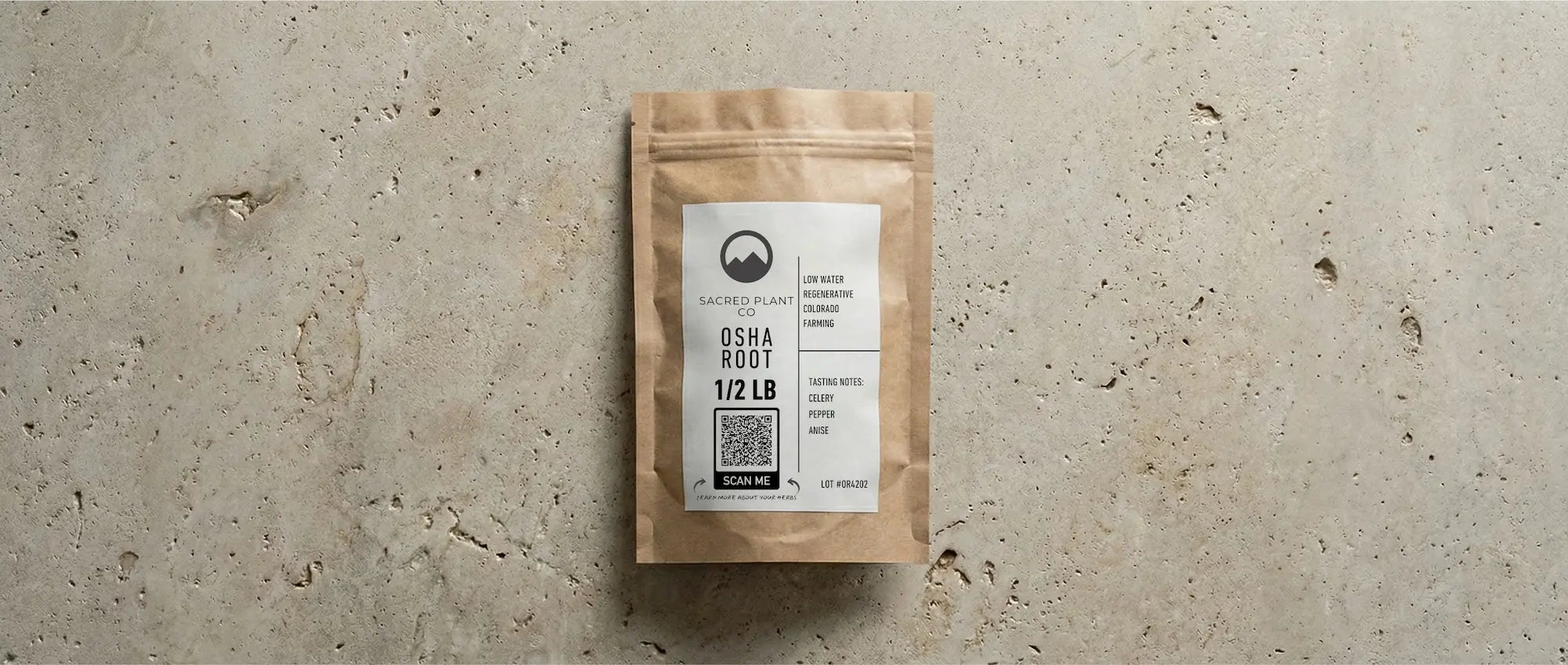 A rustic arrangement of whole, dried Osha roots (Ligusticum porteri) alongside a steaming herbal decoction in earthenware pottery, representing traditional Native American and Hispano practices for seasonal respiratory wellness in the Southern Rockies.