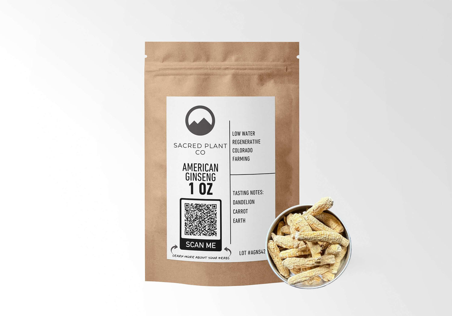 American ginseng roots by Sacred Plant Co for resilience and vitality