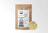 Sacred Plant Co Eucalyptus Leaf 1/2 LB in eco-friendly kraft paper packaging with a sample in a silver tin, used for respiratory support, soothing sore throats, and relieving nasal congestion.