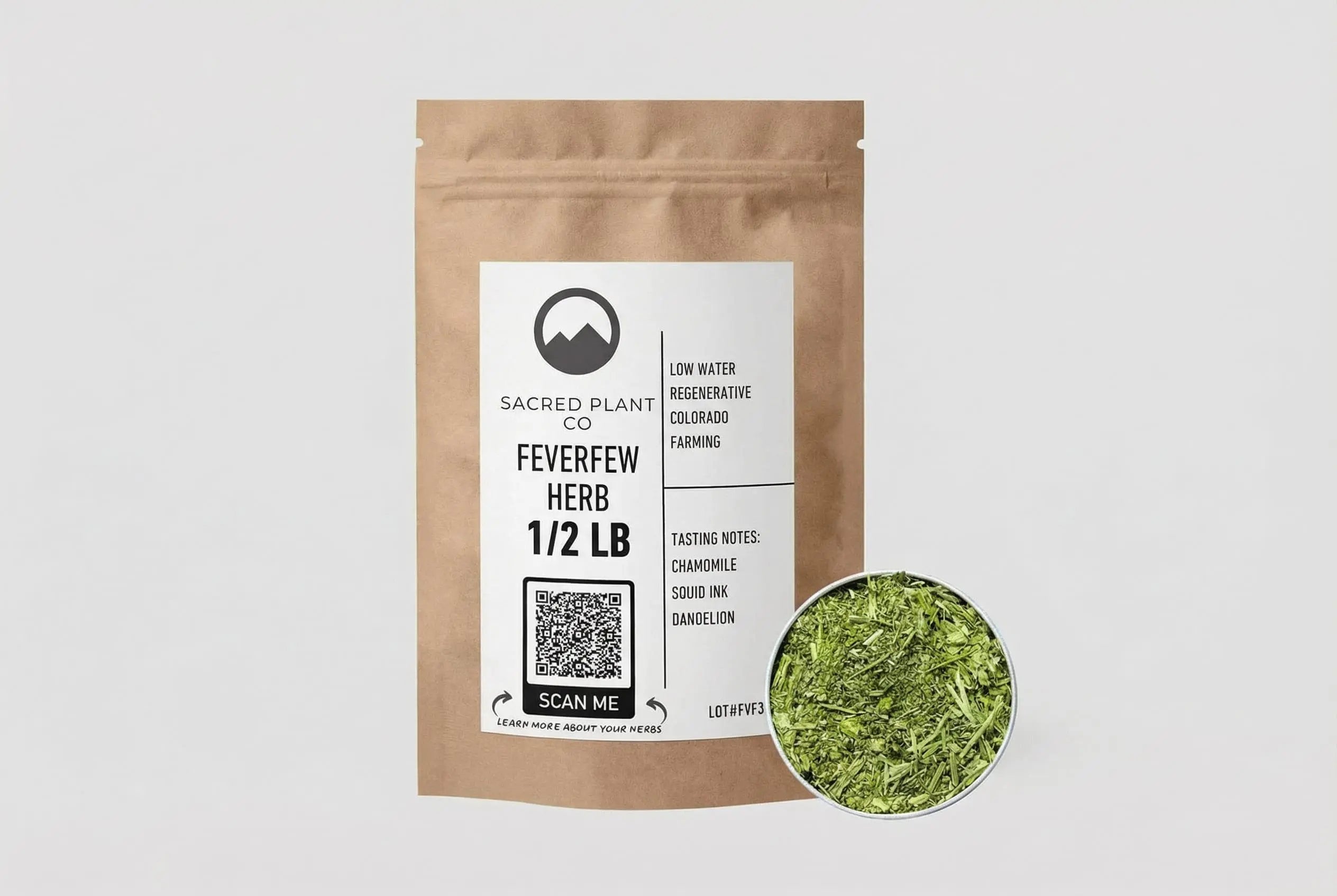 Sacred Plant Co Premium Feverfew Herb - Tanacetum parthenium bulk herb for tea and tinctures