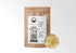 Sacred Plant Co Ginkgo Biloba Leaf 1/2 LB kraft paper packaging with Ginkgo Biloba Leaf sample in silver tin showcasing sustainably grown leaves for natural cognitive support and wellness benefits.