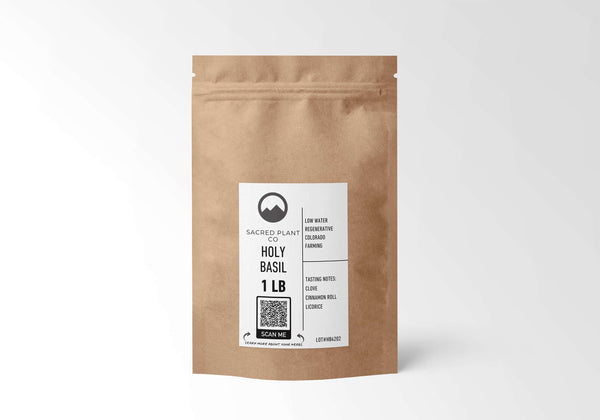 Holy Basil Tulsi Tea 1 LB bulk bag for adaptogenic herbal formulas