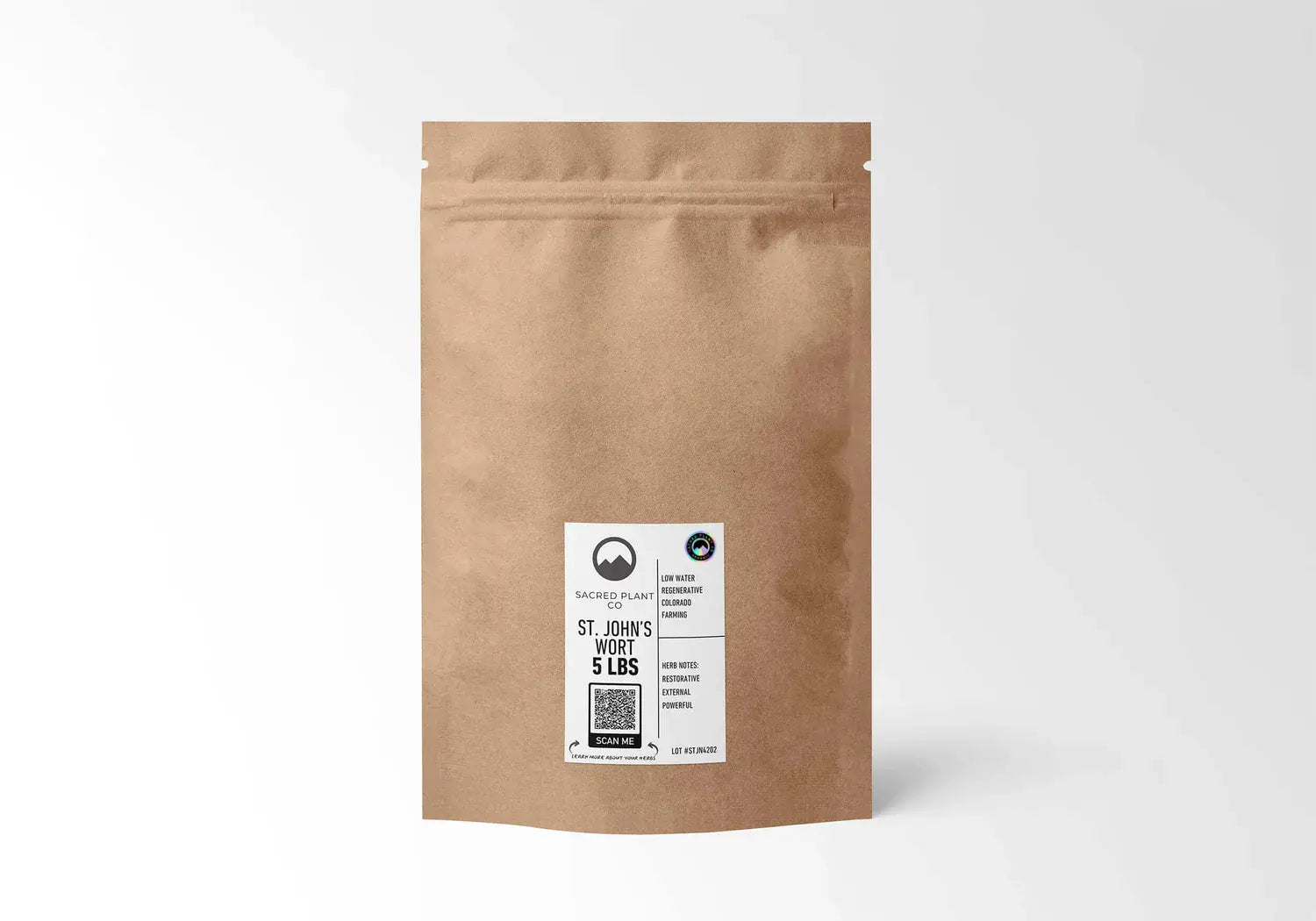 Five pound (5 lbs) wholesale bulk bag of Premium Organic St. John&