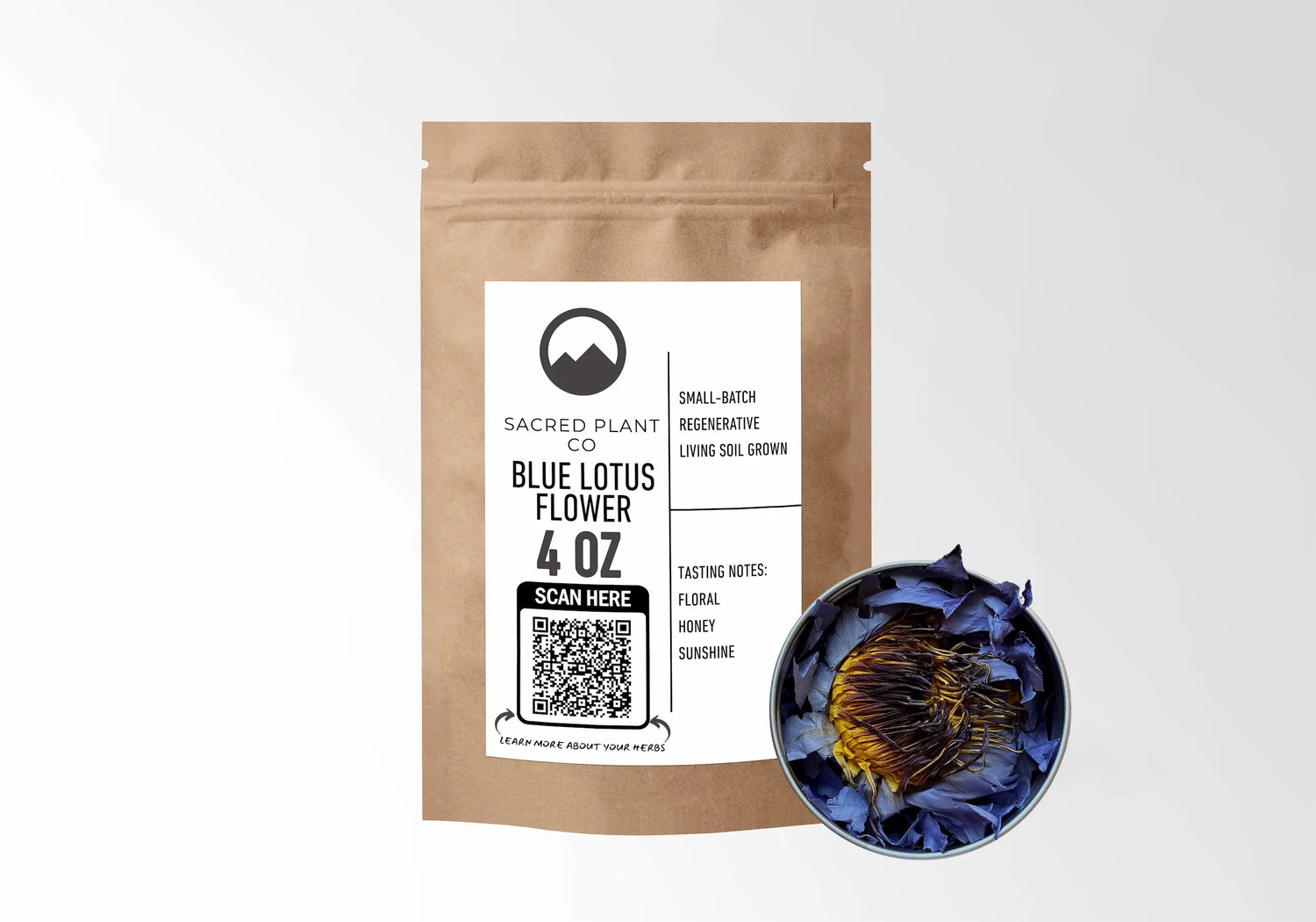 Blue Lotus Flower, Whole Dried Nymphaea Caerulea | Single-Origin, Lab-Tested