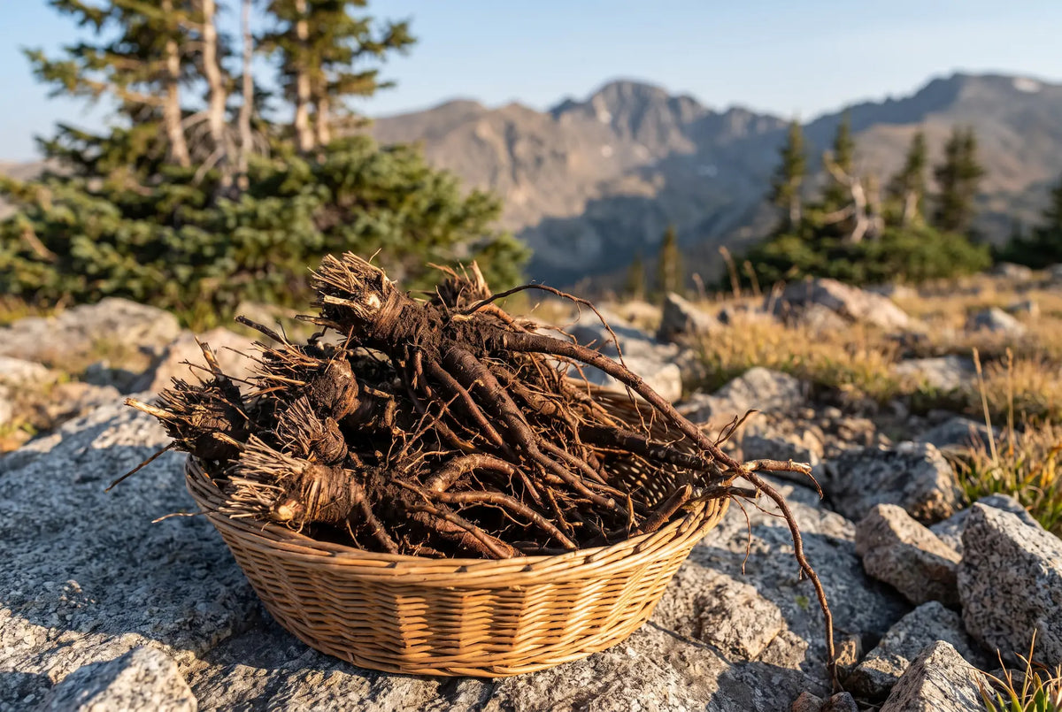 Whole Osha Root (Ligusticum porteri): Wild-Harvested Rocky Mountain Bear Root for Decoctions, Tea, and Steam
