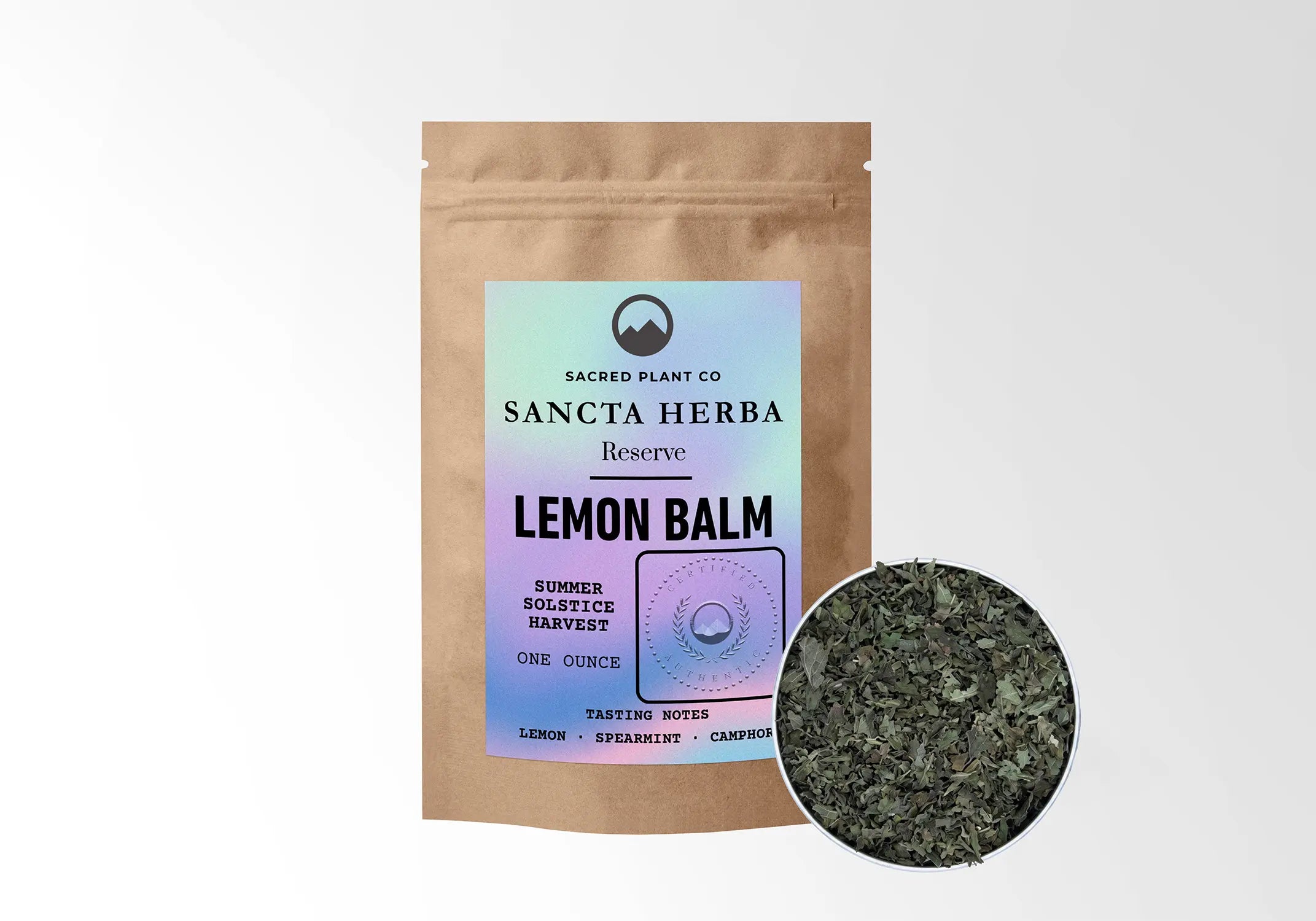 Lemon Balm, Sancta Herba Reserve Dawn Harvest, Cut &amp; Sifted Melissa officinalis Loose Leaf Tea, 1 oz (Lot 02, Limited to 108 Bags)