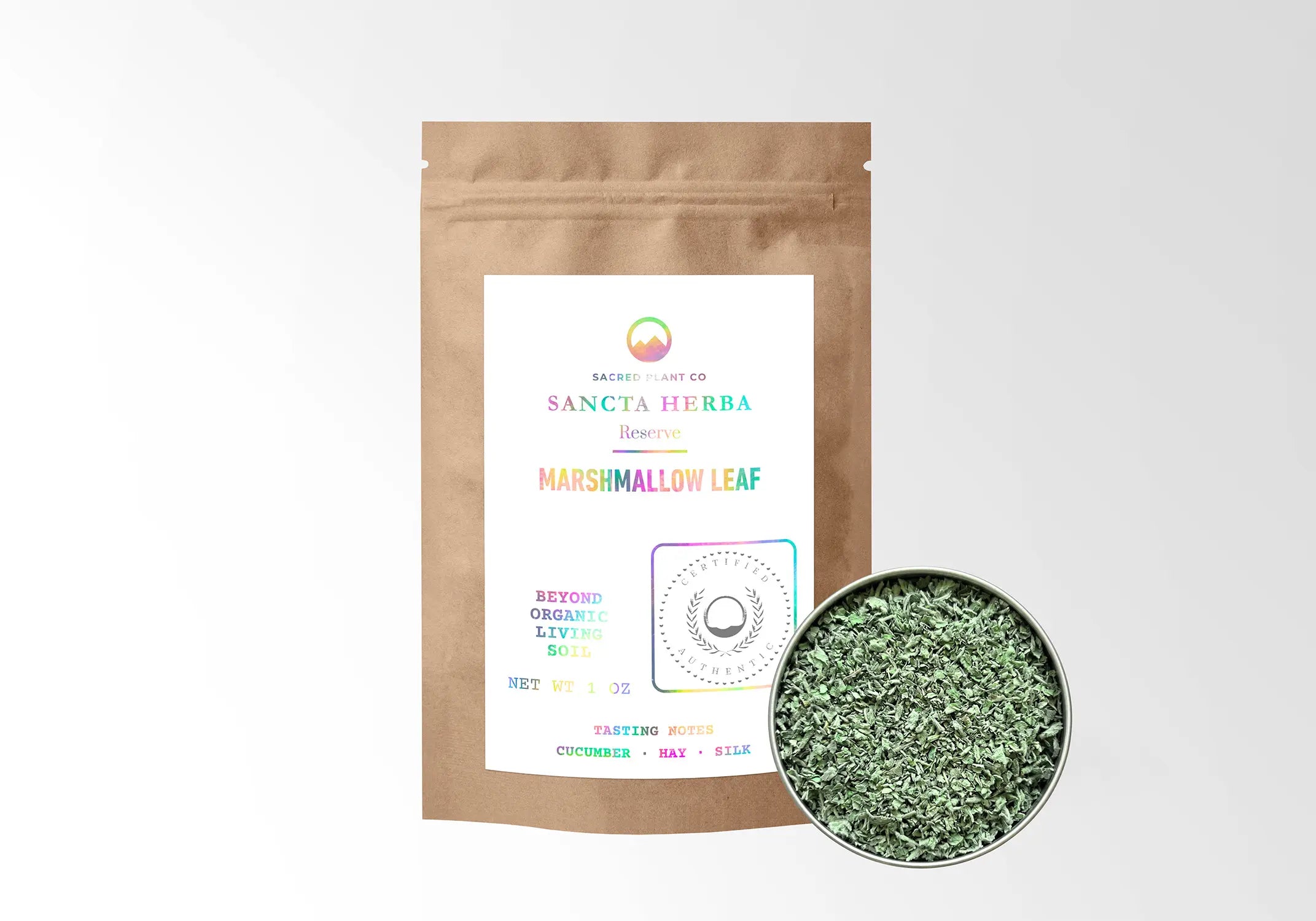 Marshmallow Leaf, Whole Loose Leaf (Althaea officinalis): Dried Mallow Tea Herb, US-Grown Sancta Herba Reserve