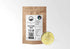 Sacred Plant Co Organic Oatstraw Herb 1/2 LB in a kraft stand-up pouch with the holographic organic seal on the label and a sample of cut and sifted oatstraw in a silver tin.