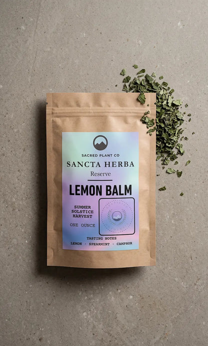 Lemon Balm, Sancta Herba Reserve Dawn Harvest, Cut &amp; Sifted Melissa officinalis Loose Leaf Tea, 1 oz (Lot 02, Limited to 108 Bags)