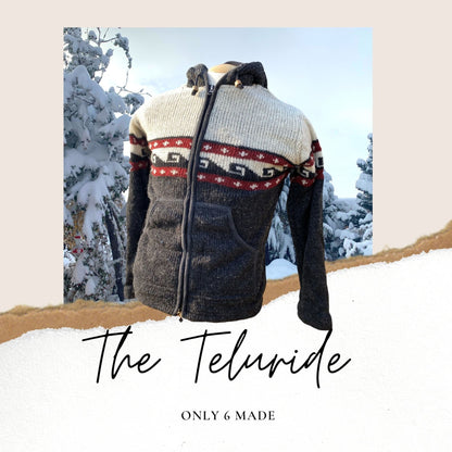 Handmade Wool Sweaters | Handmade Wool Jacket | Designed In Colorado | Made In Nepal | Fleece Lined | Winter Jacket