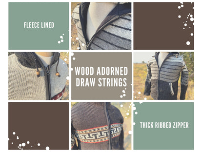 Handmade Wool Sweaters | Handmade Wool Jacket | Designed In Colorado | Made In Nepal | Fleece Lined | Winter Jacket