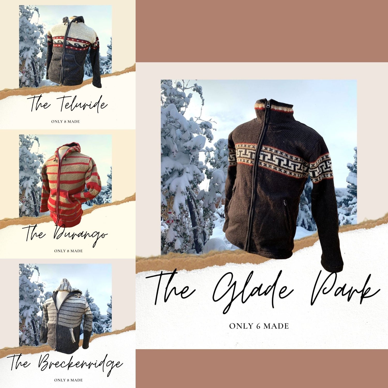 Handmade Wool Sweaters | Handmade Wool Jacket | Designed In Colorado | Made In Nepal | Fleece Lined | Winter Jacket