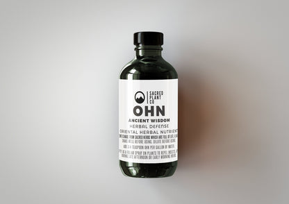 Bottle of our protective HERBAL DEFENSE - OHN, crafted with care at Low Water Colorado Mountain Herb Farm