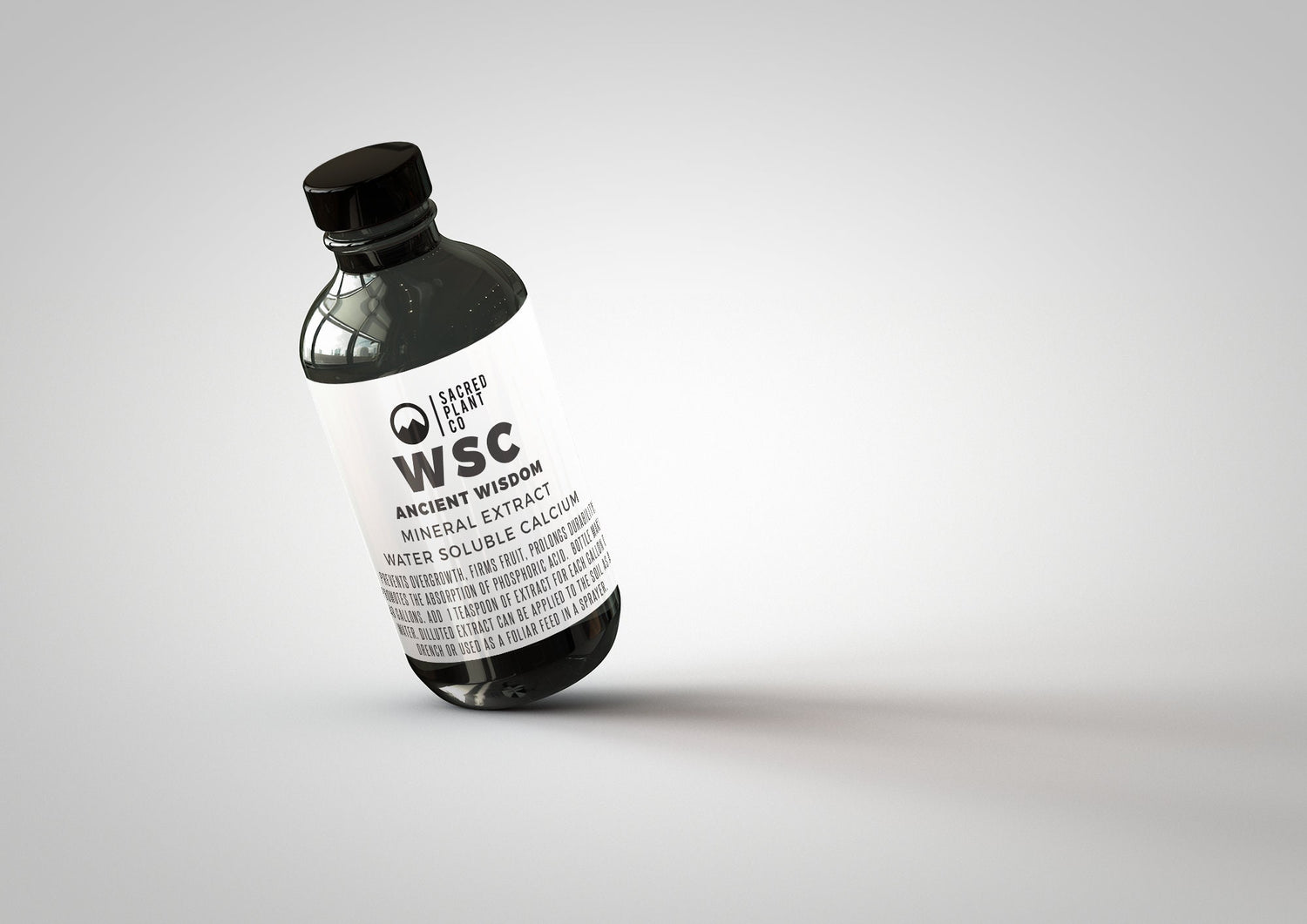 Close-up of our MINERAL EXTRACT - WSC bottle tilting, showcasing the quality of Low Water Colorado Mountain Herb Farm&